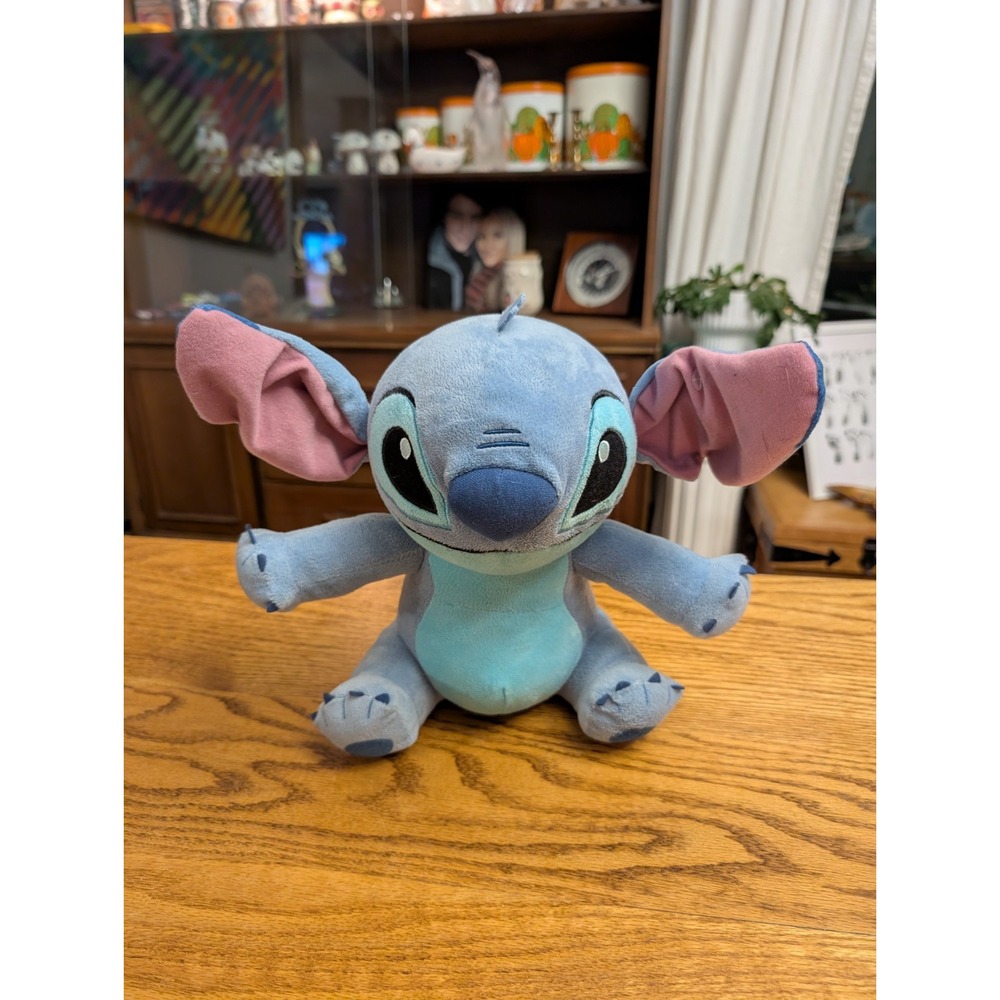Disney's 10" Lilo & Stitch Blue Plush Stuffed Animal Toy Embroidered Face GUC